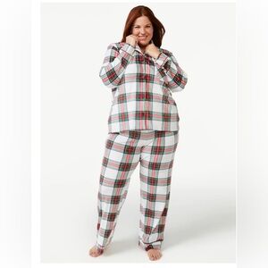 Joyspun Women's Velour Knit Pajama Set, 2-Piece, Sizes 2X